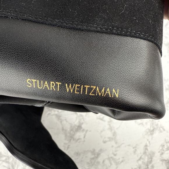 Stuart Weitzman Womens Keelan City Over the Knee Boot Size 9 Black Nappa Leather - Picture 5 of 8